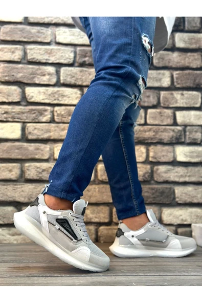 BA0313 Balon Taban Rahat Casual Gri Erkek Ayakkabısı - 2
