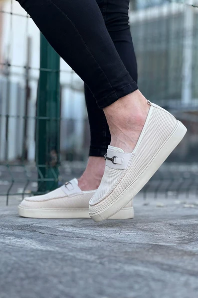 Wg060 Bej Triko Babet Erkek Casual Ayakkabı