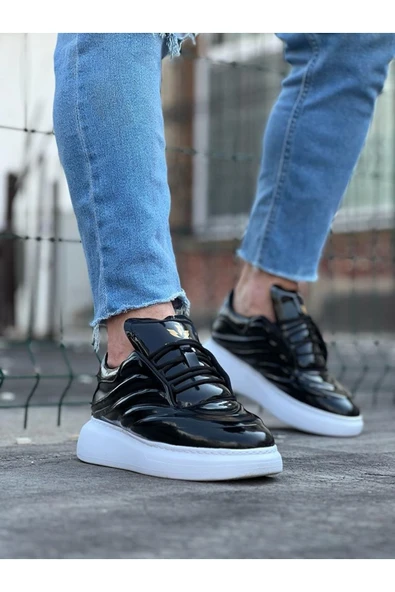 Wagoon Wg094 Siyah Rugan Erkek Casual Ayakkabı