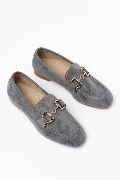 303 Bej Toka Aksesuarlı Günlük Kadın Babet - Resim 3