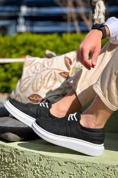 Erkek ayakkabıKB-042  Kuback Bağcıklı Siyah Günlük Erkek Ayakkabı - Resim 4