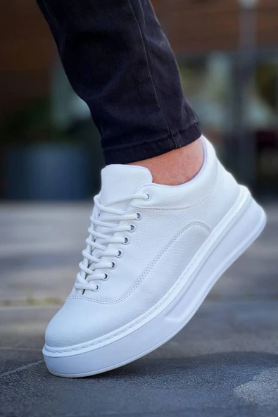 KB-005 Kuback Beyaz Cilt   Bağcıklı  Günlük Erkek  Ayakkabı - Resim 2