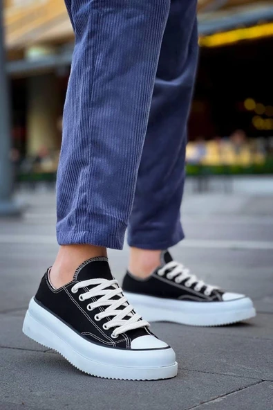 Kb-x4 Kuback Siyah Rugan Siyah Yüksek Taban Bağcıklı Günlük Erkek Ayakkabı ürün görseli