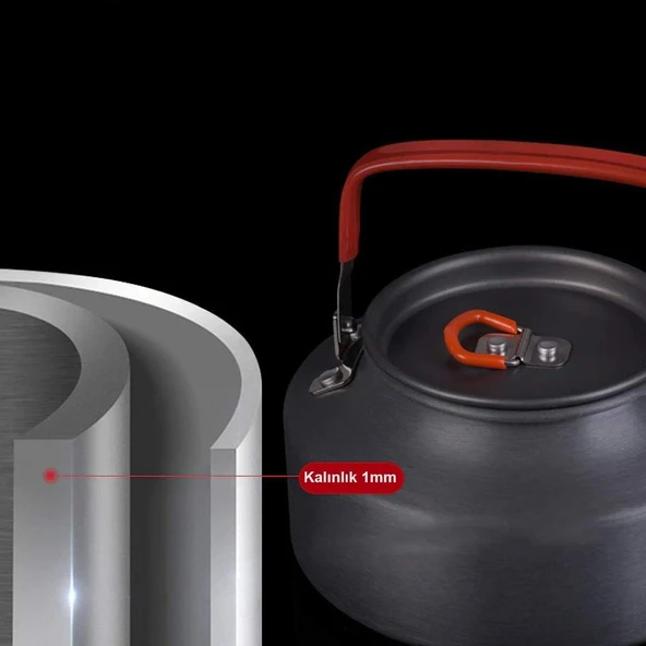 Naturehike Alüminyum Kamp Çaydanlık 1.1 Lt - 5