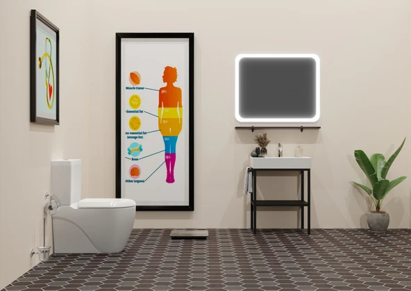 CREAVİT GR360 GRANDE XXL DUVARA DAYALI KLOZET TAKIMI GR360 BEYAZ - Resim 3