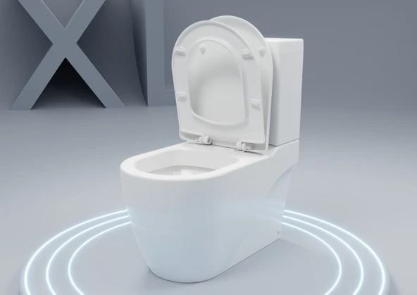 CREAVİT GR360 GRANDE XXL DUVARA DAYALI KLOZET TAKIMI GR360 BEYAZ - Resim 2