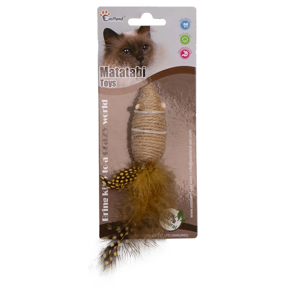 Eastland İpli Tüylü Çıngıraklı Fare Kedi Oyuncağı ürün görseli