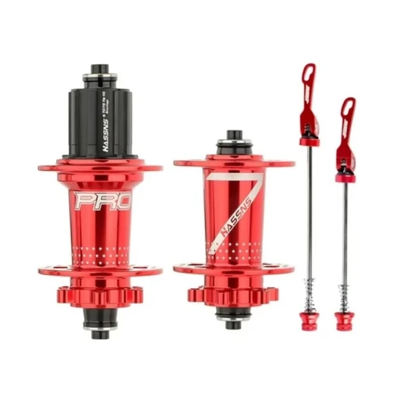 HASSNS Pro7 Ön Arka Göbek Seti 6Vida Rulmanlı - Kırmızı