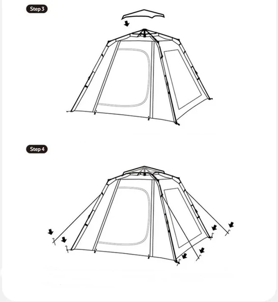 Naturehike Ango Picnic Otomatik Kurulum 3 Kişilik Çadır - 4