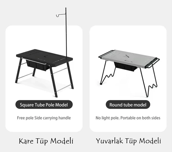 Naturehike Multifunctional Travel Barbecue + Katlanabilir Masalı - 9