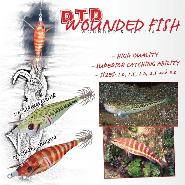 DTD Wounded Fish Egi 3.5 Glow 105 mm 17.5 gr Kalamar Zokası - 7