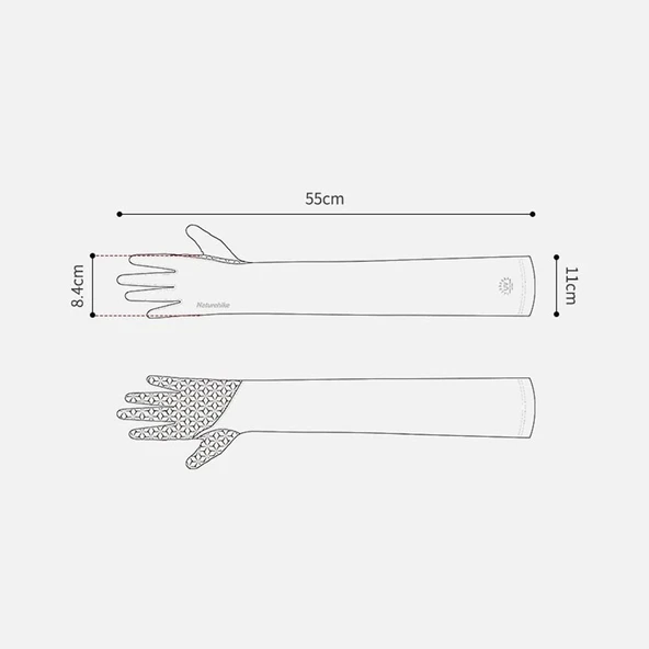 Naturehike UPF50+ Full Finger Güneş Koruma Kollukları - 12