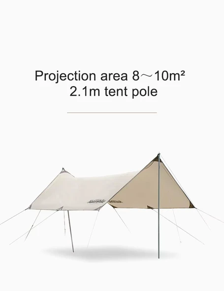 Naturehike Hexagon Glamping 3x4.8 mt Tarp [Güneş ve Rüzgar Koruma Tentesi] - 6