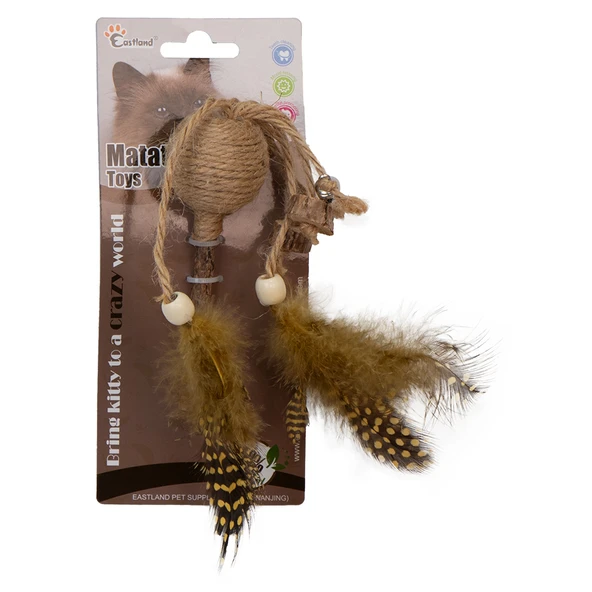 Eastland İpli Tüylü Çıngıraklı Lolipop Kedi Oyunca ürün görseli