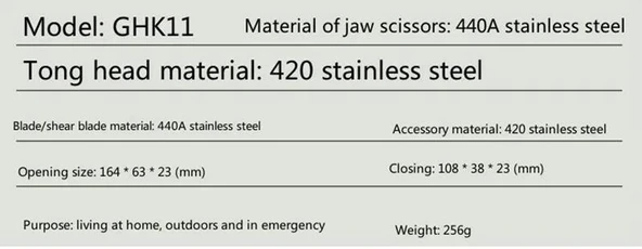 Grand Harvest GHK11-H Active Multi Tool - Resim 5