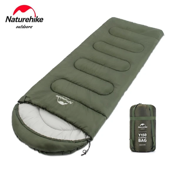 Naturehike Y150L Zarf Tarzı Kapüşonlu Pamuklu Uyku Tulumu -6°C - 3