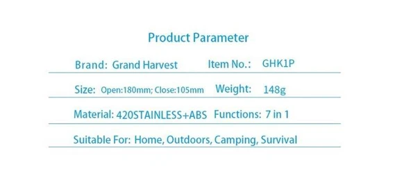 Grand Harvest GHK1P-06 Multi Fonksiyonel Çakı - 5