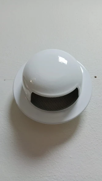 Dış Cephe Davlumbaz  Aspiratör Çıkış Kapağı Rüzgar Yağmur Önleyici 120 mm (12 cm) BEYAZ - 4