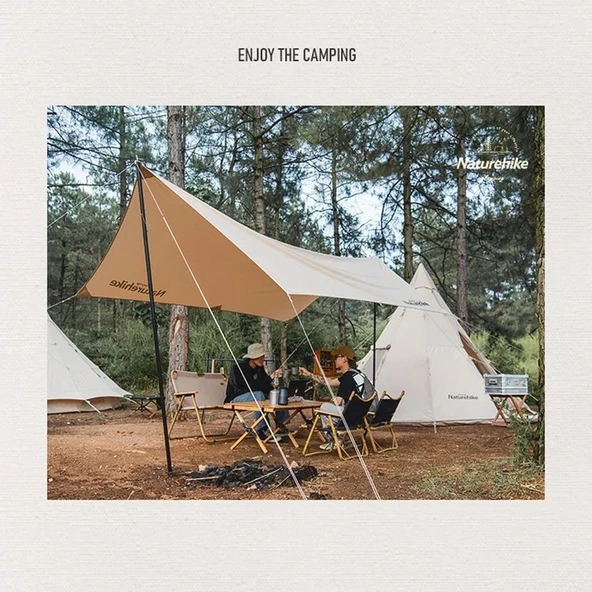 Naturehike Profound 9.6 Carpa Glamping Aile Çadırı | Cotton Pyramid Kanvas | - 4