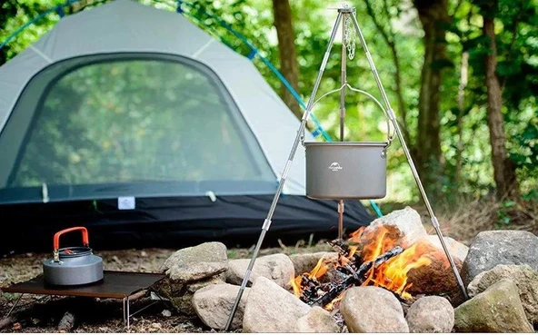 Naturehike ZJ01 Teleskopik 3 Ayaklı Tripod [ Ateş Askısı ] - 14