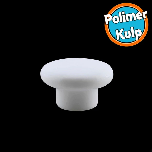 Mantar Kulp Düğme 1 ADET Çekmece Mutfak Mobilya Dolabı Dolap Kulpu Kulbu Plastik Kulp Beyaz ürün görseli