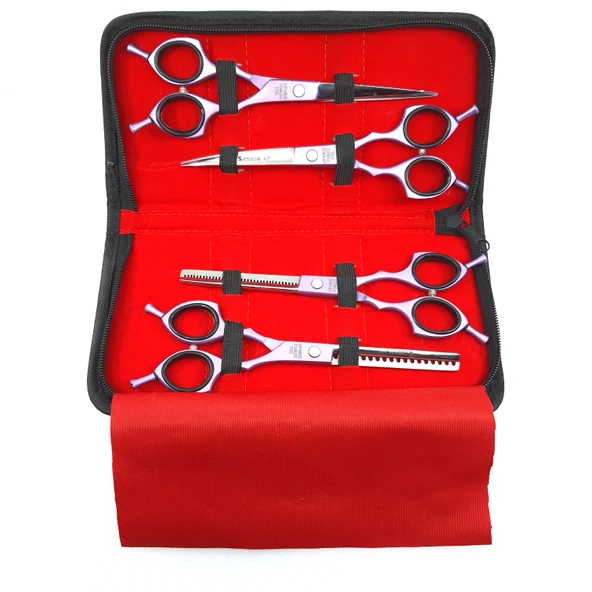 Sgroom 4 Lü Çantalı Makas Set 6,5" Mor - 2