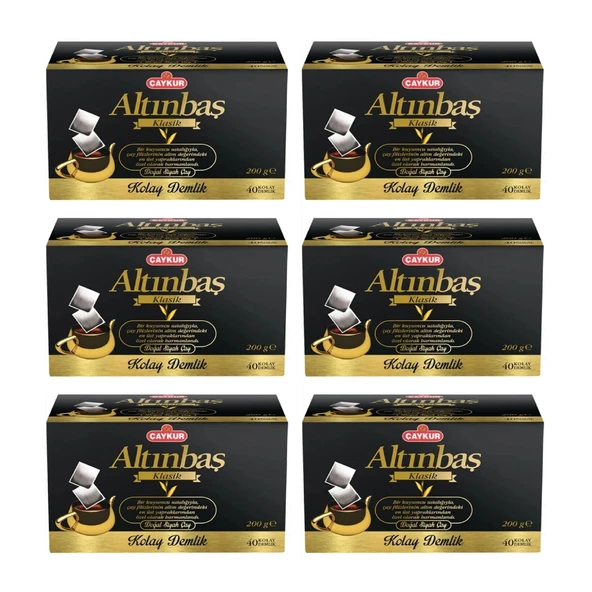 Çaykur Altınbaş Demlik Poşet 40 lı 200 gr x 6 Adet