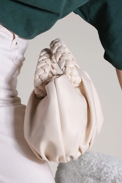 Marjin Kadın El&Omuz Çantası Tevla - Bej - Resim 2