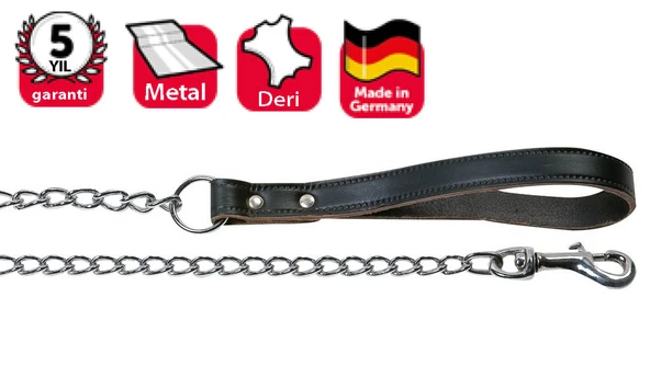 Karlıe Deri Saplı Zincir Uzatma 100cm/2mm Siyah ürün görseli