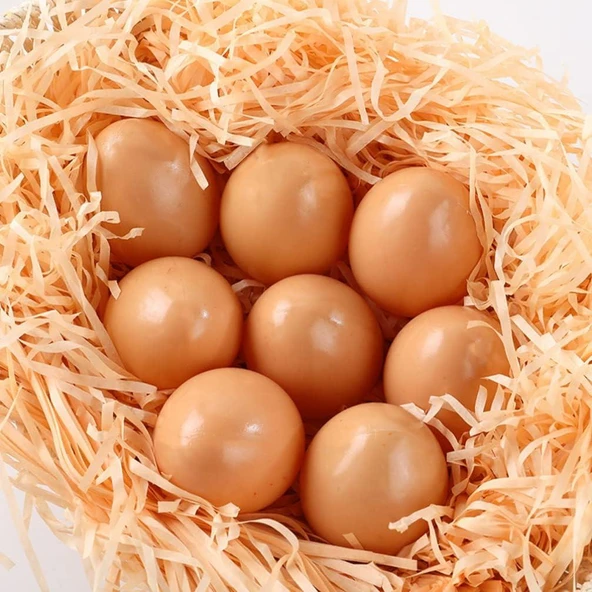 Yapay Yumurta Dekoratif Fake Yumurta 8adet 4beyaz 4Kahverengi - 6