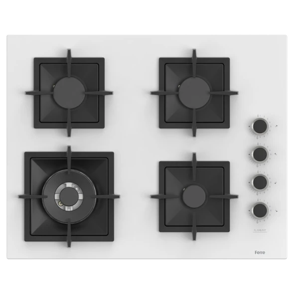 Ferre Fryart&Steamart Sc serisi Wok'lu Beyaz 3'lü Ankastre Set ( xe64cb-sc406-d087 ) - 3