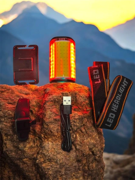 Forte Gt 6043 Bisiklet Arka Işık 4 Modlu 100 Lümen USB Şarjlı Güçlü Arka Stop Sarı - 3