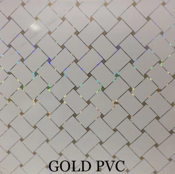 aym akasya yapı market 60X60 PVC ASMA TAVAN PANELİ GOLD DESEN 20 ADET ( 7,20 M2 )