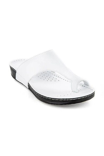 Muya Ara 31163-287 Anatomik Taban Parmak Arası Kadın Terlik Beyaz Siyah 36-40 - Resim 2