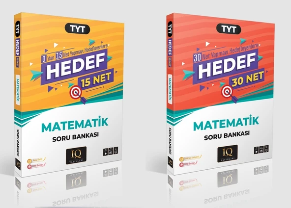 Iq Yayınları 2025 Tyt Matemetik Hedef 15 + Hedef 30 Net Soru Bankası 2 Kitap