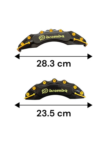 Yağ Hortumlu Kaliper Kapağı Takımı Siyah Sarı - 3