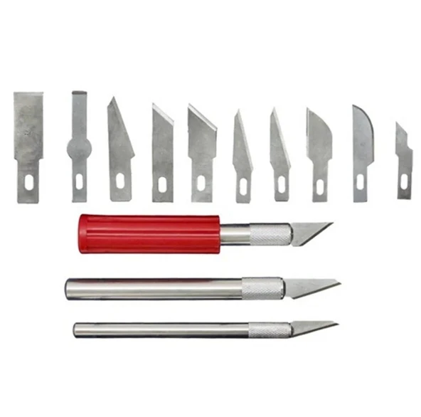 SRTfootcare 13 Parça Kretuar Bıçak Hobi Gravür Set - 4