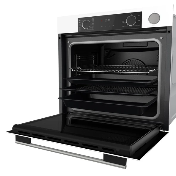 Ferre Fryart&Steamart Sc serisi Wok'lu Beyaz 3'lü Ankastre Set ( xe64cb-sc406-d087 ) - 5