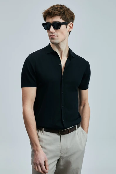 Lufian Hector Erkek Modal Karışımlı Kazak Siyah - 2