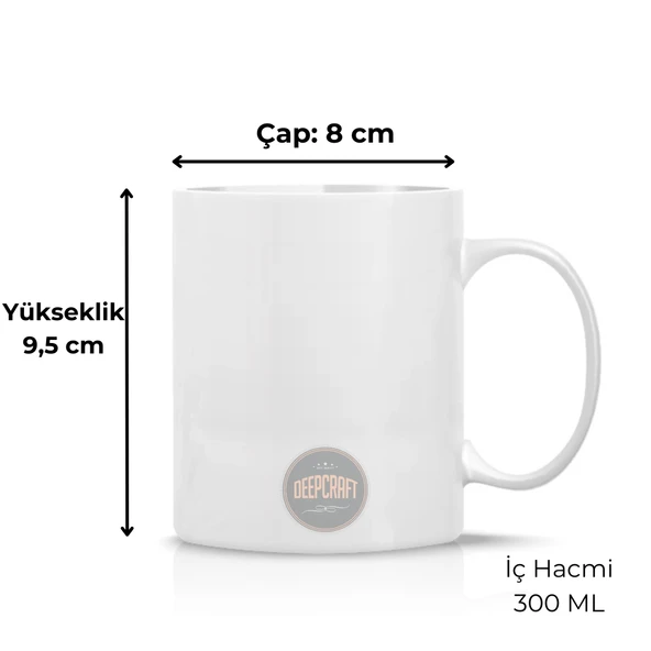 DeepCraft Eğlenceli Güzel Sözler Kupa Hediyelik Kupa 300ML - 4