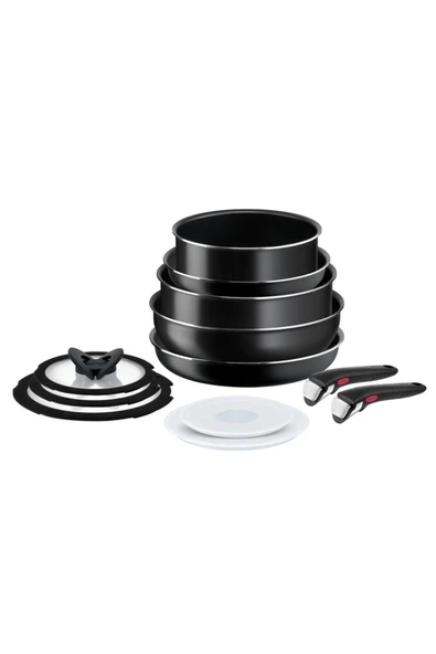 TEFAL L1539253 Titanyum 1X Ingenio SimpleCook 12 Parça Tava Tencere Seti - 2100125537 - 1