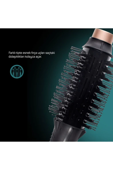 Arzum Ar5083 Volume Pro Ultra Hava Üflemeli Saç Şekillendirici Fön Tarağı- Siyah - 6