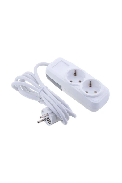 F291E 2'li Grup Priz Lara 10 Metre – Uzun Kablo, Güvenli ve Pratik Elektrik Çözümü - 2