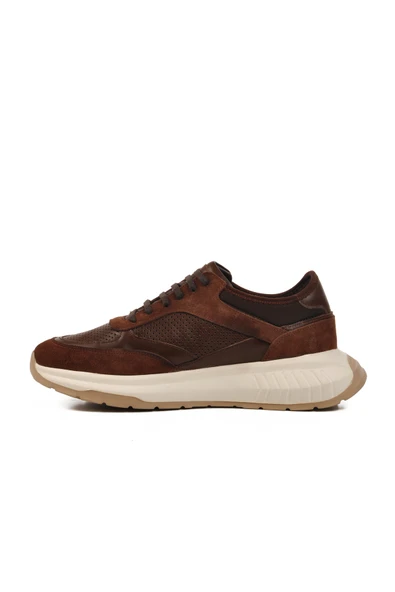 Ayakmod Kahve Hakiki Deri Erkek Sneaker Premium 5394 M - 2