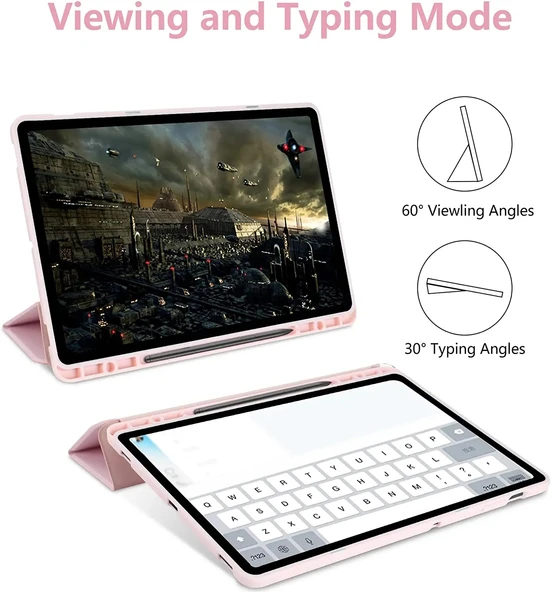 Samsung Galaxy Tab S8 Ultra 14.6" 2022 SM-X900/ X906 Kılıf Kalem Bölmeli Smart Case - 12