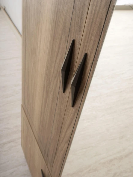 Hazar 3 Kapılı 2 Çekmeceli Gardırop Elbise Dolabı 120x47x200 - 3