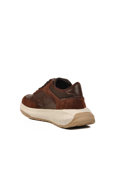 Ayakmod Kahve Hakiki Deri Erkek Sneaker Premium 5394 M - 4