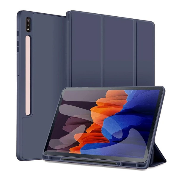 Samsung Galaxy Tab S8 Ultra 14.6" 2022 SM-X900/ X906 Kılıf Kalem Bölmeli Smart Case - 9