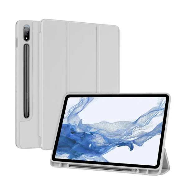 Samsung Galaxy Tab S8 Ultra 14.6" 2022 SM-X900/ X906 Kılıf Kalem Bölmeli Smart Case - 2