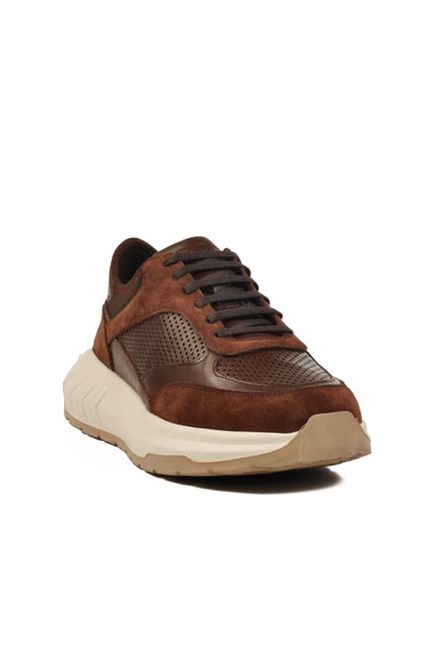 Ayakmod Kahve Hakiki Deri Erkek Sneaker Premium 5394 M - 3
